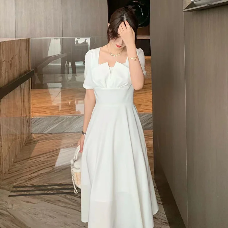 

Xl-5xl Plus Size Large Women's Fat Sister Mm Korean Version Lady Temperament First Love Skirt with Thin Waist 11604 Dress