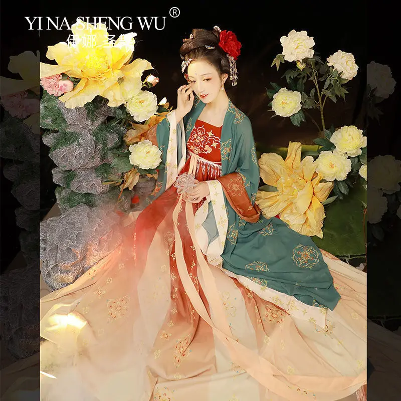 Hanfu оригинальный летняя одежда для принцесс с вышивкой китайское традиционное