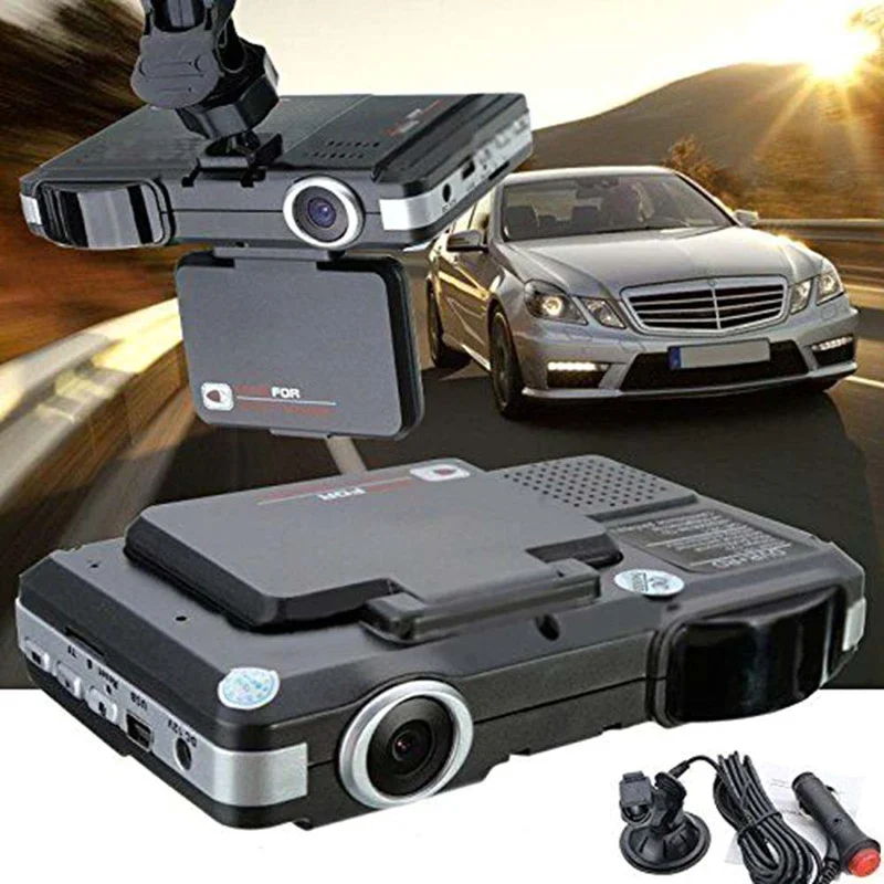 radar detector car dvr 2 in 1 dashboard camera 2 0 inch lcd display 720p hd car security dash cam video recorder speed detect free global shipping