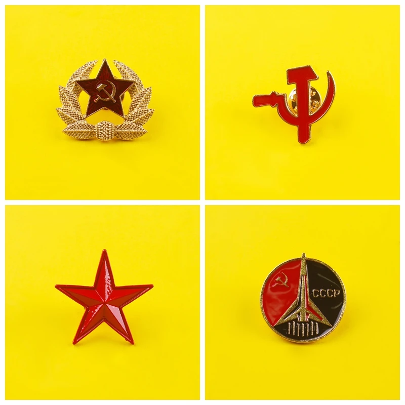 Брошь Военная икона на рюкзак Cccp металлические значки одежду булавка лацкан для