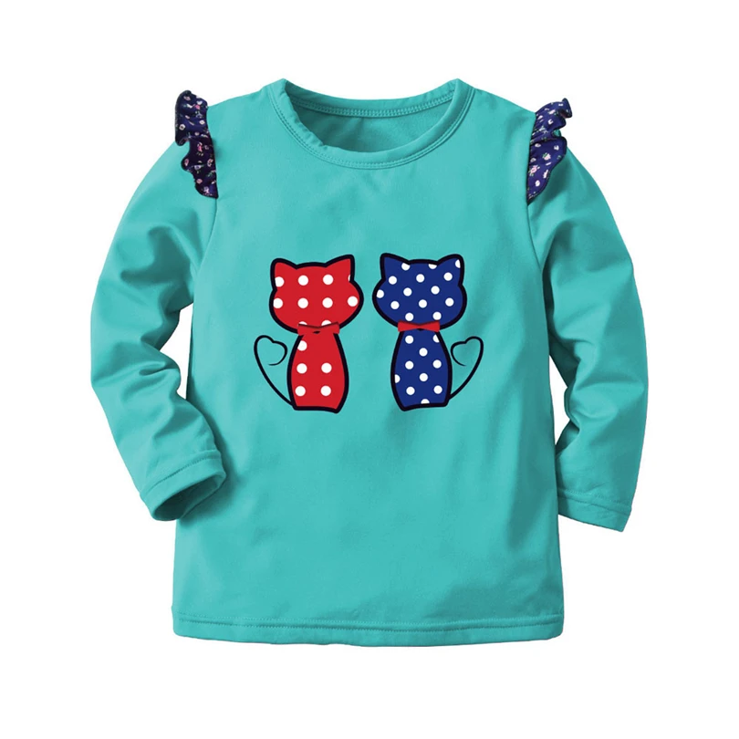 Детский свитер для мальчиков и девочек пуловер с круглым вырезом рисунком кота
