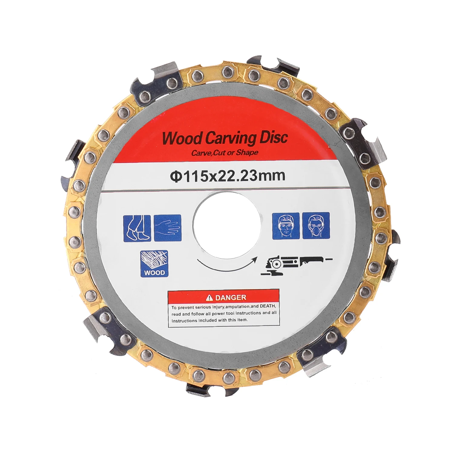 

Wood Carving Disc Woodworking Chain Saws Disc 115mm 125mm Diameter Grinder Disc Cutting Blade Chain Plate Tool