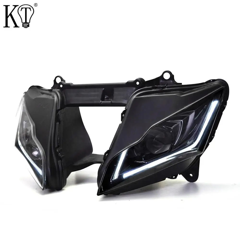 Without Demon Eye Для Kawasaki Ninja ZX10R ZX-10R полный светодиодный фар 2011- V2 - Цвет: Without Demon Eye