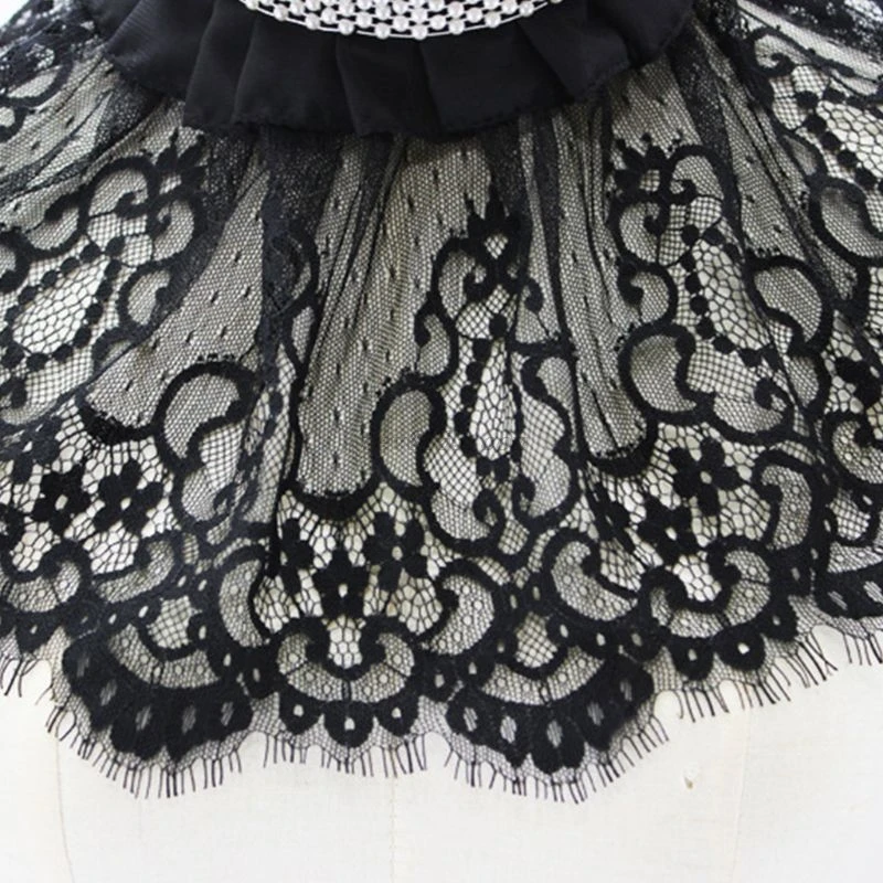 Женская ажурная кружевная Свадебная шаль с цветочной вышивкой болеро оборками и