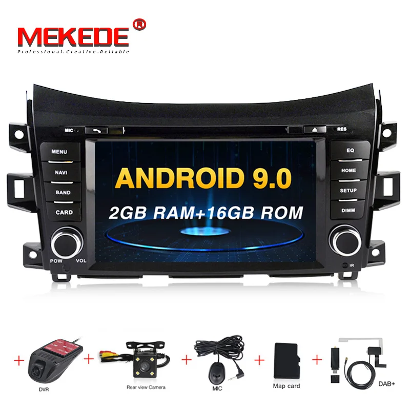 MEKEDE Android 9,0 Автомобильный gps навигатор dvd-плеер для NISSAN NP300 Navara+ мультимедийная лента радио рекордер головное устройство PAD - Цвет: 16G Camera DVR DAB