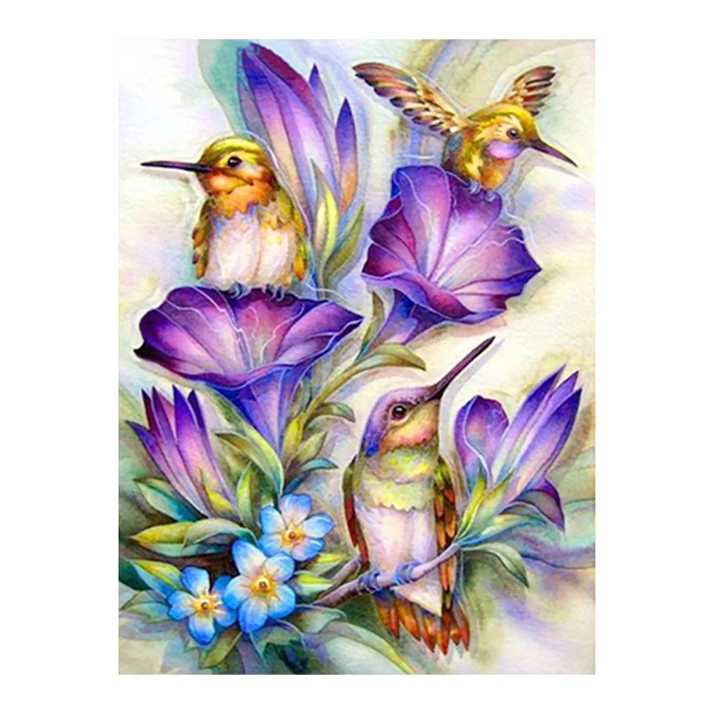 “Утреннее сияние” Колибри алмазная живопись цветы круглый полный дрель с