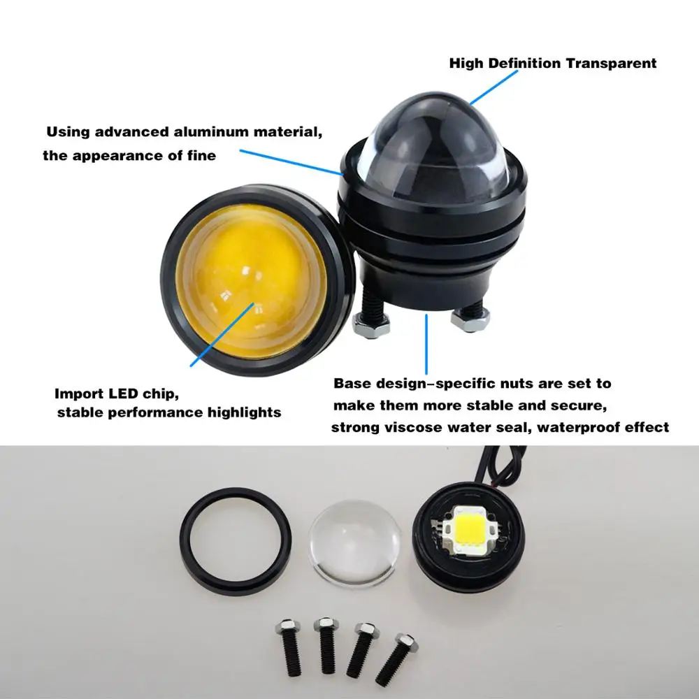 LEADTOPS 2 шт. светодиодный светильник для автомобиля &quotглаза дьявола&quot + линзы глаз