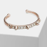 o36 fashion jewelry bracelet for women rose gold open couple bangle girls gift punk style