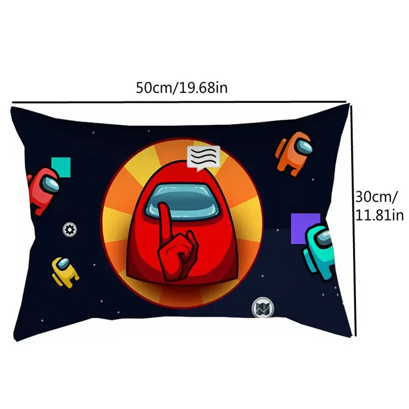 

Anime Hot Game Among Us Printed Pillowcase Home Decorative Cartoon Bedroom Sofa Pillow Case Throw Cushion Cover Christmas Gifts