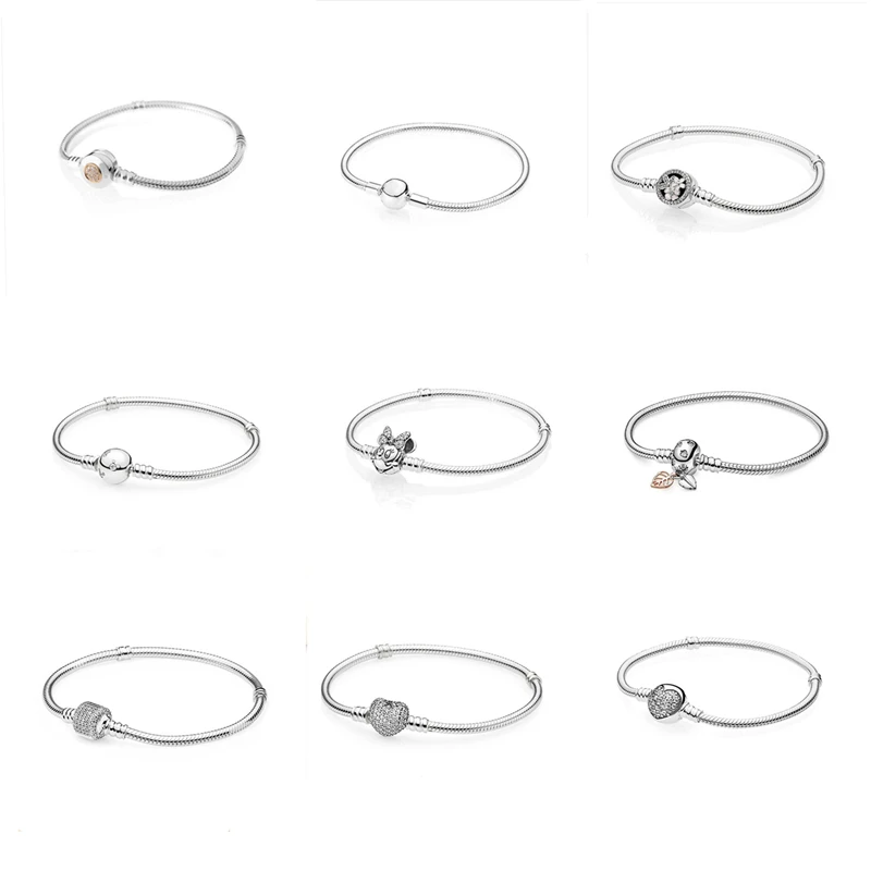 

925 Sterling silver snakebone Bracelet ladies fashion classic DIY basic bracelet jewelry