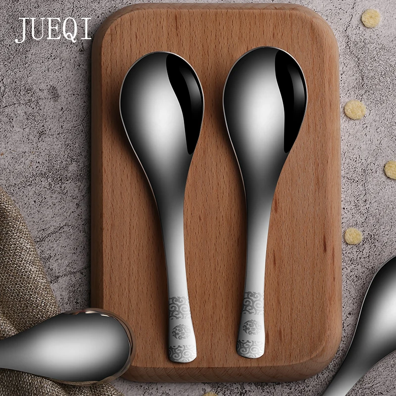 1 шт. круглая ложка из нержавеющей стали китайская суповая плотная для еды