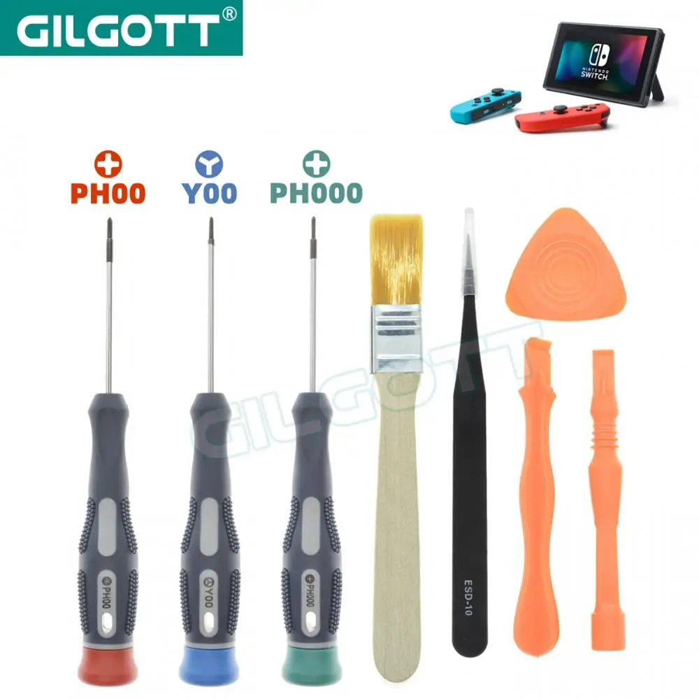 Набор отверток GILGOTT 8 шт. в 1 для Nintendo Switch Lite Pro GBM GBA SP DS DSL DSi NEW 2DS 3DS XL LL WII | Электроника