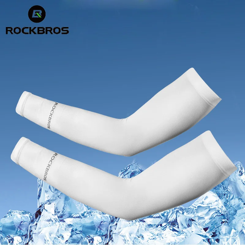 ROCKBROS нарукавники для велоспорта, гетры для рук, лето, MTB велосипед, велосипедные рукава, нарукавники, УФ защита, манжета, баскетбольные нарукавники