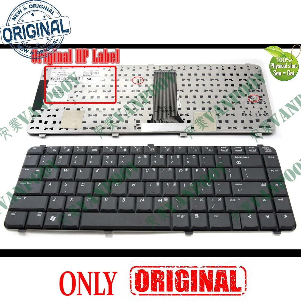 

New UI Laptop Notebook keyboard for HP Compaq 6530s 6730s 6531s 6731s 6535s 6735s US Intl - 490267-B31 491274-B31 V061126BS1