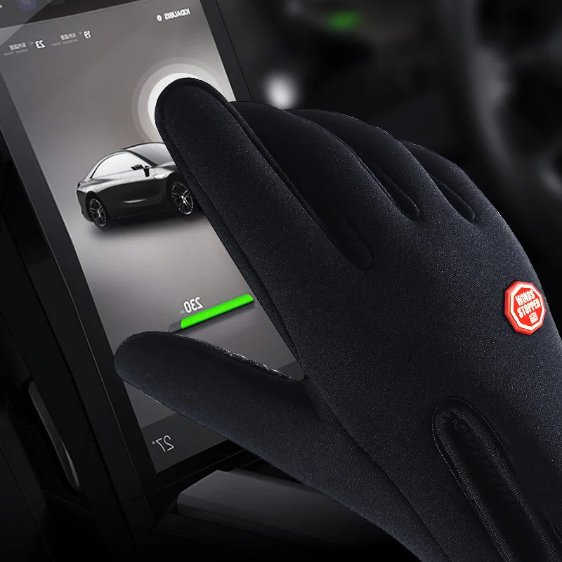 

New Fleece Lined Waterproof Gloves Touching Screen Windproof Gloves for Sports Men Women XD88