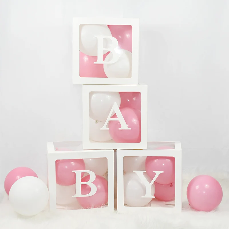 

Baby Shower Love Transparent Balloon Box Kids 1st Birthday Party Wedding Decoration Latex Balloon Box Baby Shower Supplies
