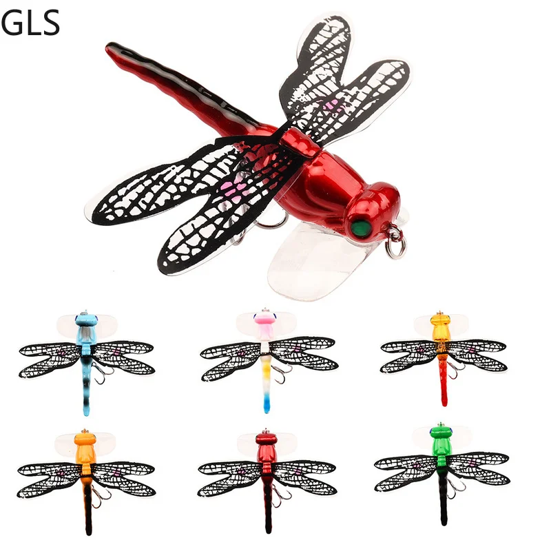 Topwater Стрекоза сухие мухи насекомое летучая жесткая приманка для рыбалки воблеры