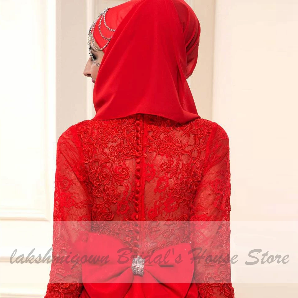 Красное свадебное платье из хиджаба 2020 элегантное мусульманское с длинным