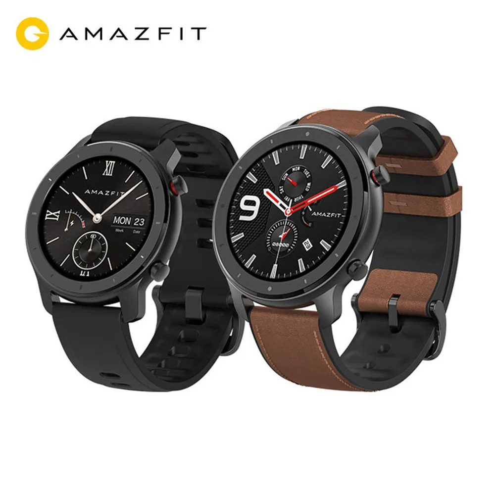 Глобальная версия Amazfit GTR 47 мм Смарт часы Бег Плавание Спорт Здоровье сердечного ритма Smartwatch 24 дня батарея gps