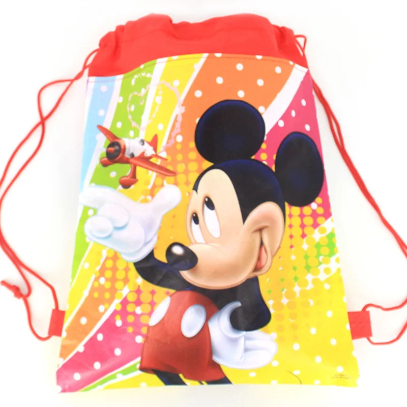 1pc Gift bag 68 шт. красный Микки Маус День рождения украшения для детей для душа Чашки салфетки соломенный флаг набор День рождения принадлежности - Цвет: 1pc Gift bag