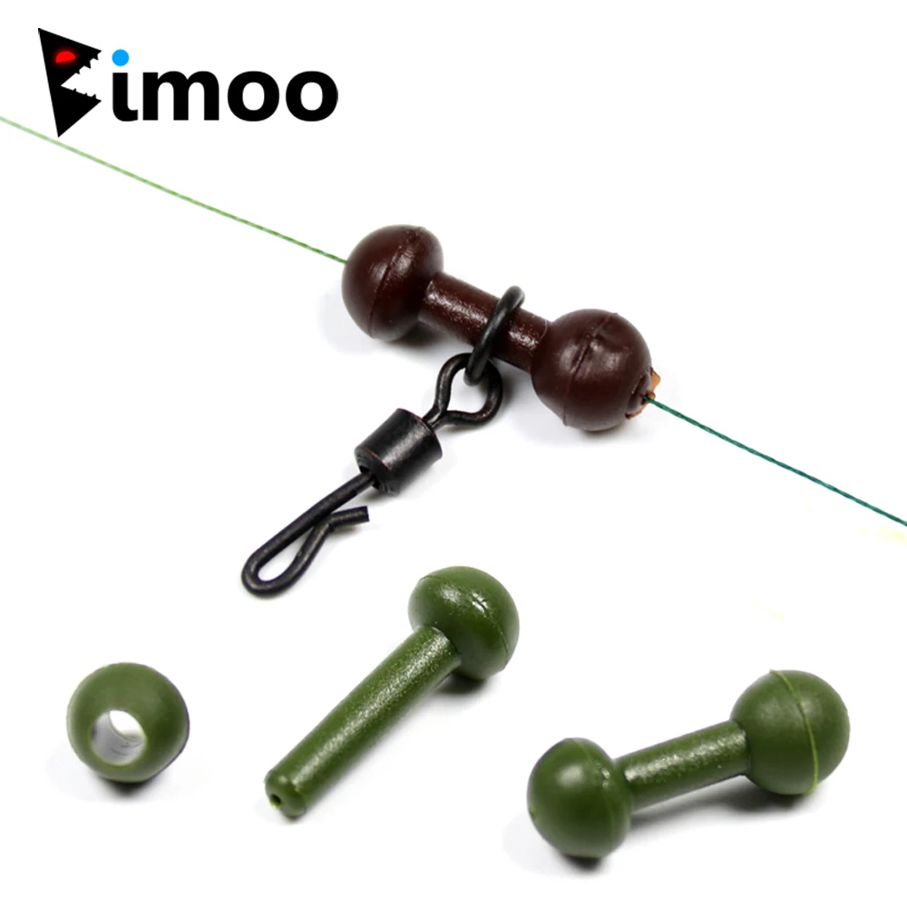 Bimoo 10 шт./упак. для рыбалки на карпа Chod Heli Beads коричневые Зеленые Аксессуары