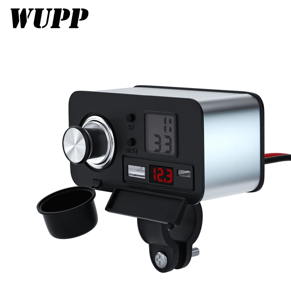 Зарядное устройство USB WUPP 12 В для мотоцикла + прикуриватель быстрая зарядка PD