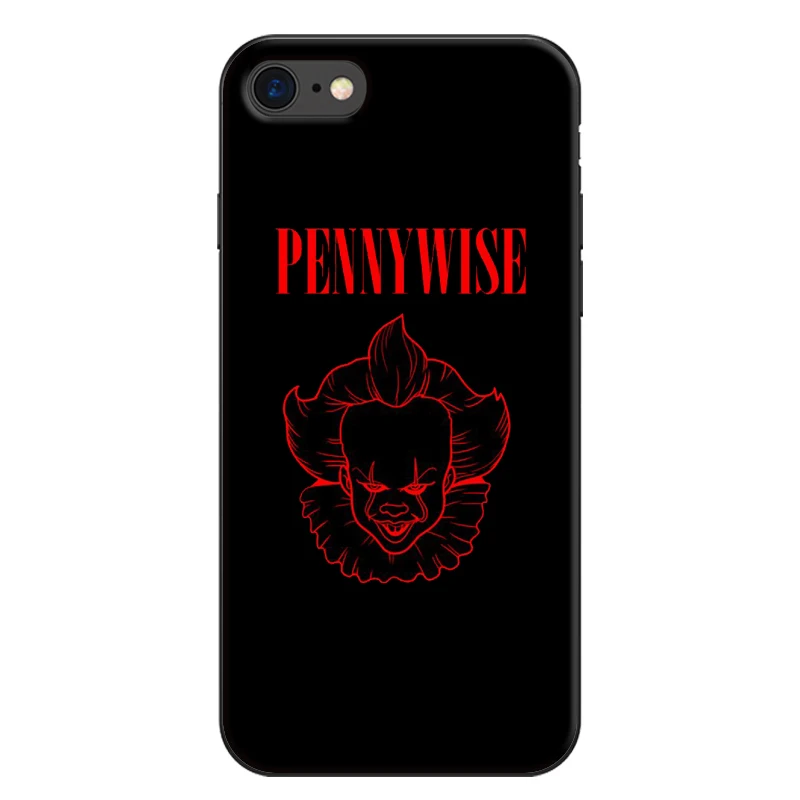 Чехол для iPhone 7 8 X Pennywise Clown Returns Loser Club с мультяшным комиксом 5 6 6S Plus XS Max черный