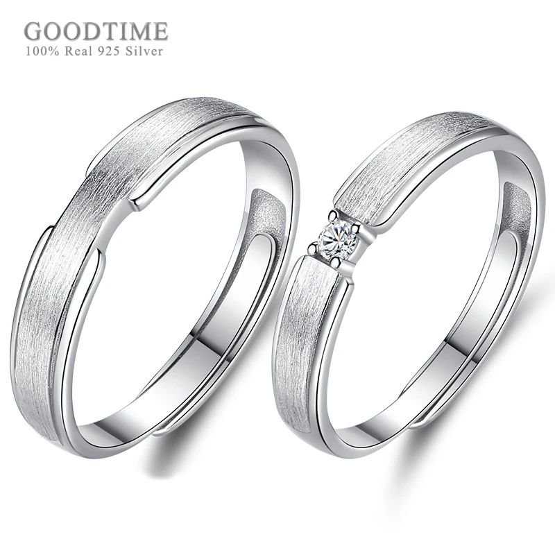 Классические кольца из чистого 100% стерлингового серебра 925 пробы свадебные с