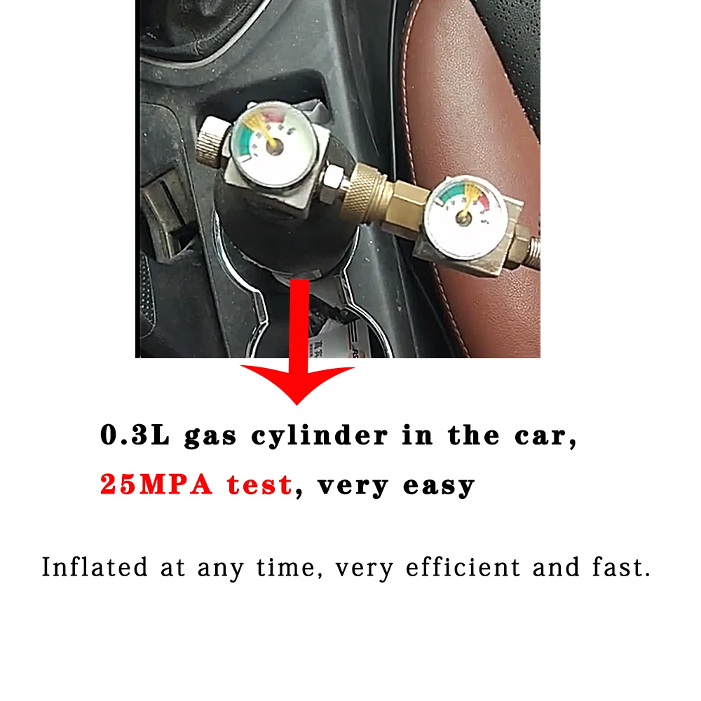 12V 4500psi 300bar 30mpa PCP Air Automobile Compressor Mini PCP Pump Including 220V Transformer Vehicle High Pressure 12 V
