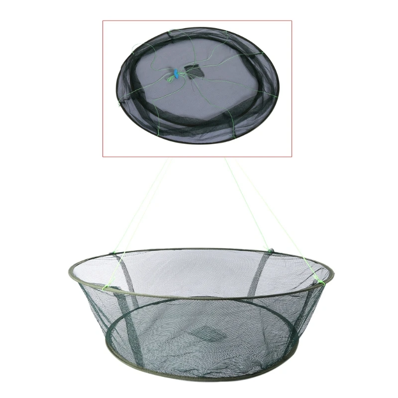 Портативные складные рыболовные сети снасти для ловли креветок и