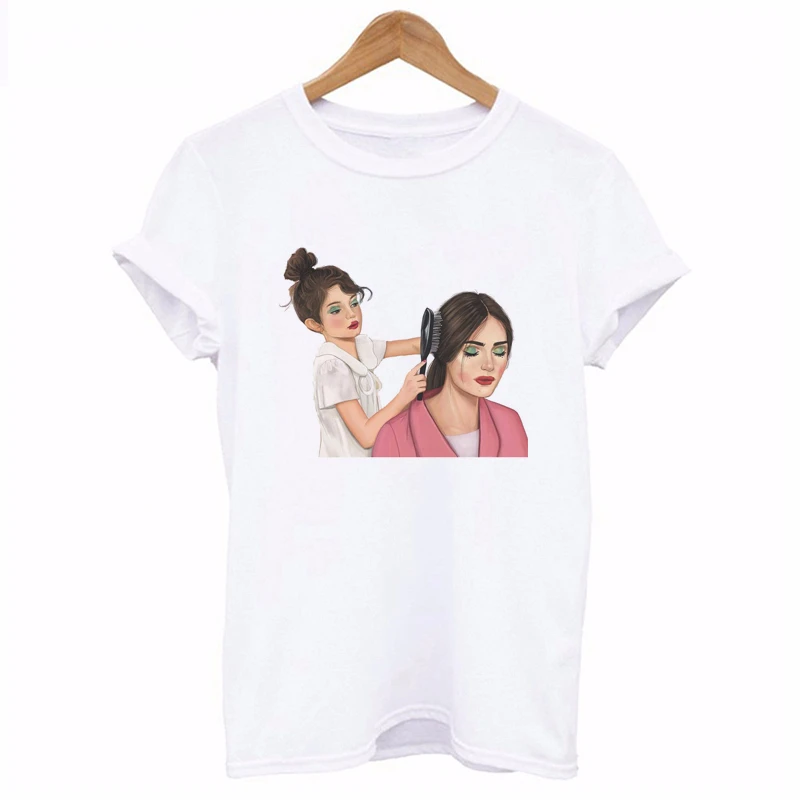 

Mom Love Series T-shirts For Women Baby Girl Mommy Daughter Angel Top Summer T Shirt Women New Arrivals 2021 Vogue Mother's Day