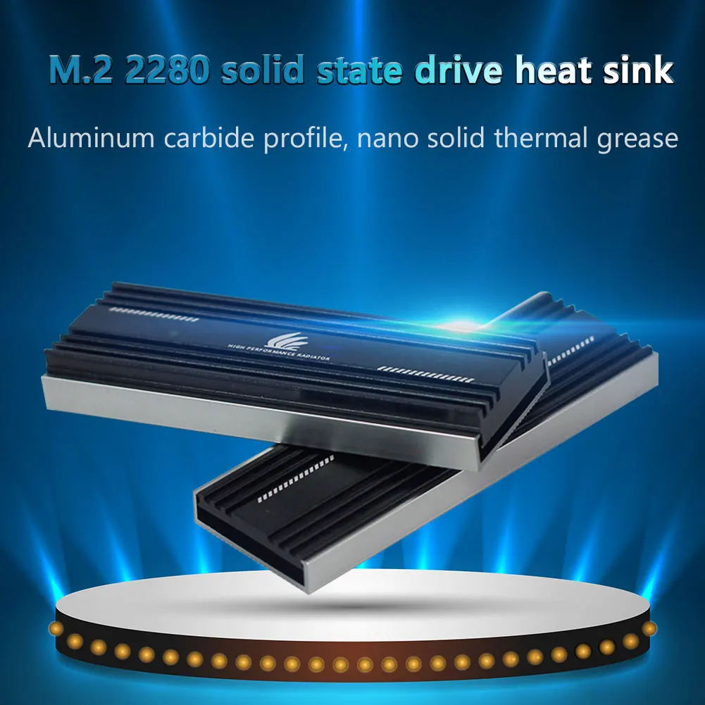 M.2 SSD Heat Sink M2 2280 Solid State Hard Disk Aluminum Radiator Thermal Cooling Pads Power IC Chip Cooler Radiat | Компьютеры и офис