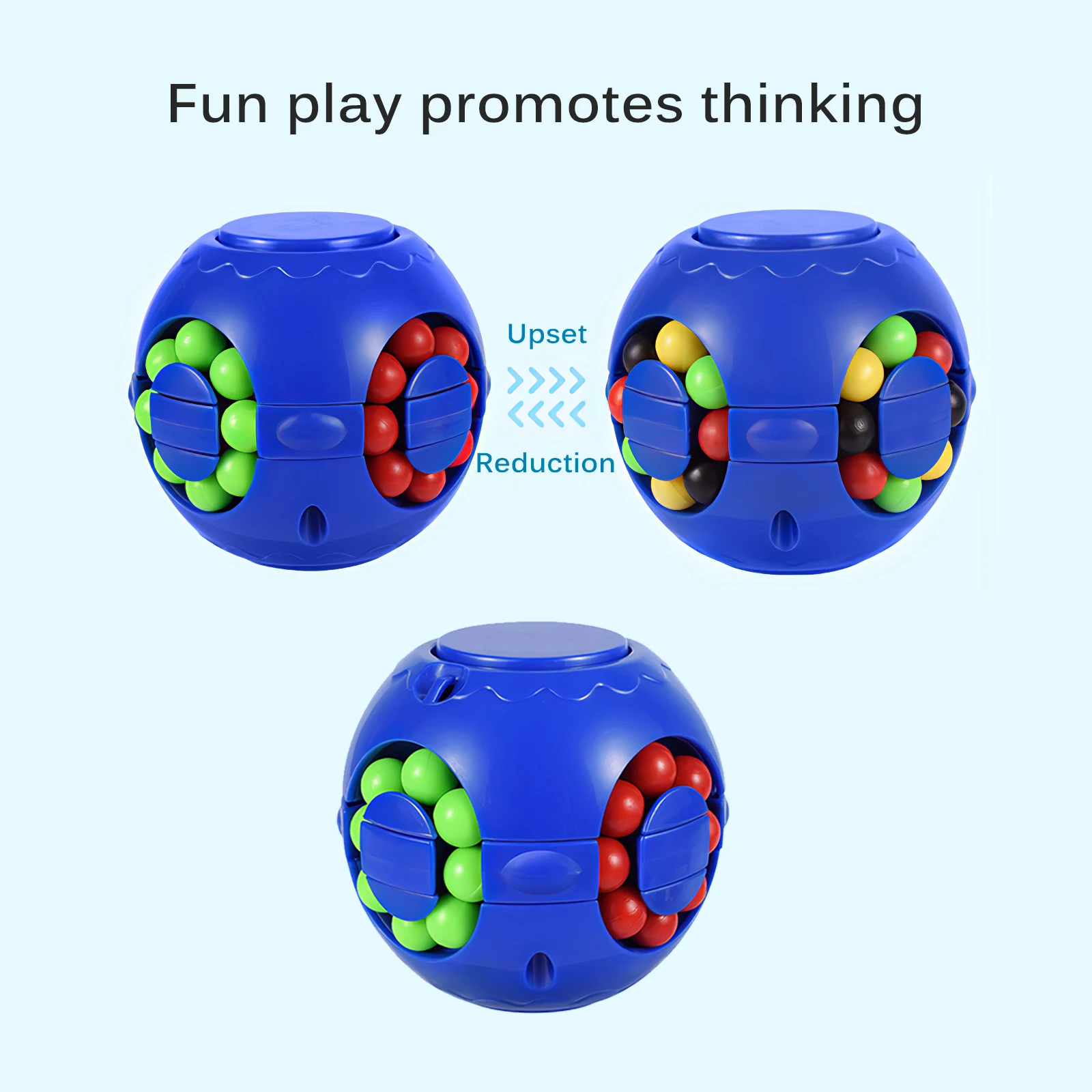

Kids Creative Strange-Shape Magic Cube Toy 360 Degree Rotation Block Classic Colored Bead Puzzle Rotating Cube Toys For Kid Gift