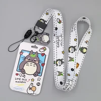 dz2363 japanese anime cute lanyard for keychain id card cover pass student mobile phone usb badge holder key ring accessories