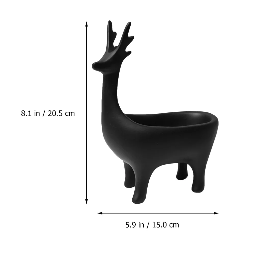 

1Pc Deer Storage Container Simple Deer Ornament Deer Design Key Container