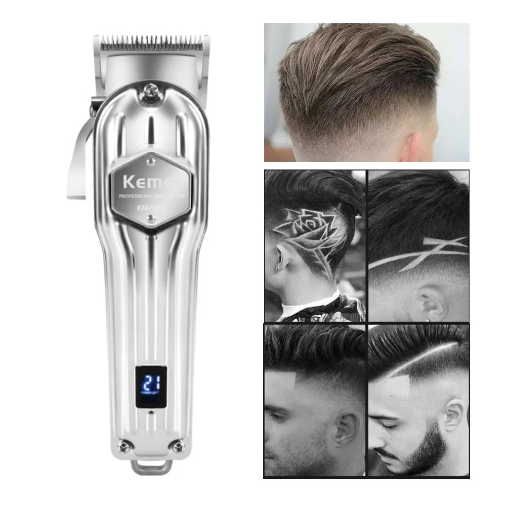 Триммер для волос с ЖК дисплеем беспроводной триммер мужчин машинка стрижки Т