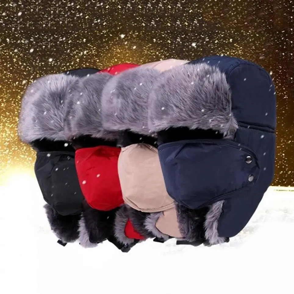 Для мужчин русская зима меховая Шапки ветрозащитная теплая дутая куртка Зимние wo