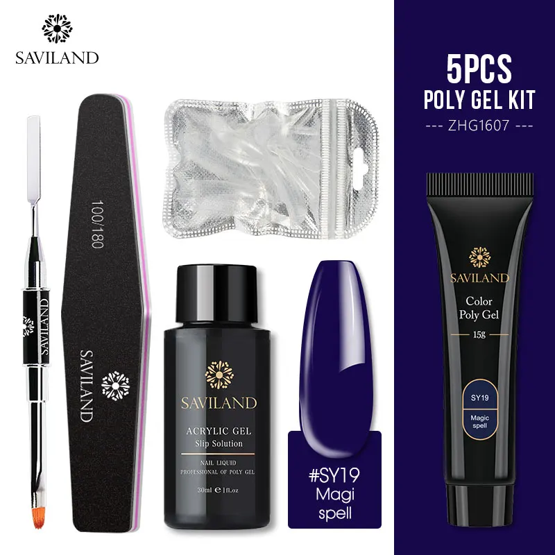15g Poly Gel Kit Soak off 4 шт./компл. поли набор гелевых УФ Акрил строитель поли-гель, быстро сохнут, дизайн ногтей Pro с длинным натуральных ногтей Жесткий Гель-лак - Цвет: 15g Poly Gel Kit