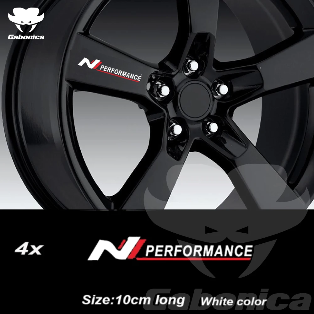 4pcs N performance Car Wheel rim Sticker For Hyundai Creta Azera Eon Kauai i10 i20 i30 i40 ix35 Veloster body car accessories - купить по