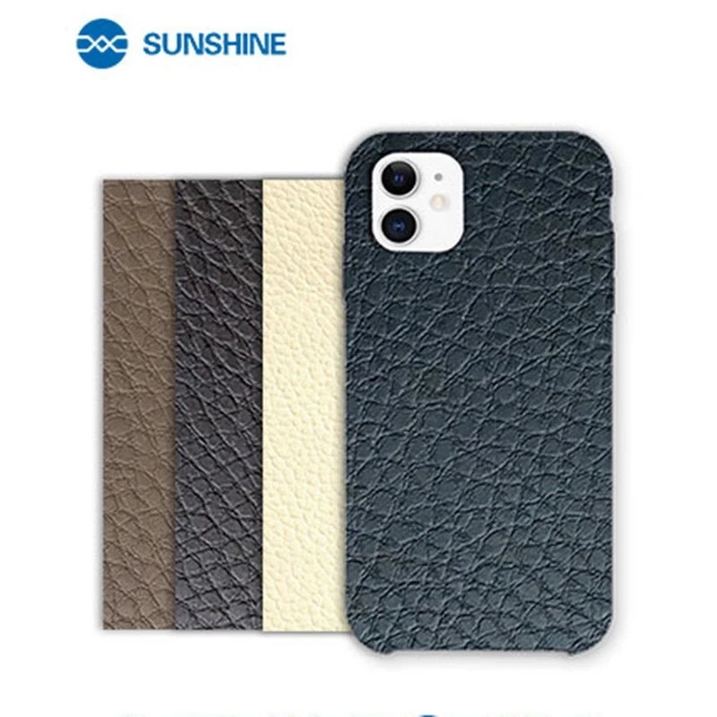 SUNSHINE SS-057D 50pcs Leather Back Cover Sticker Films for SS-890C for iPhone Android Mobile Phone Back Glass Protective Film