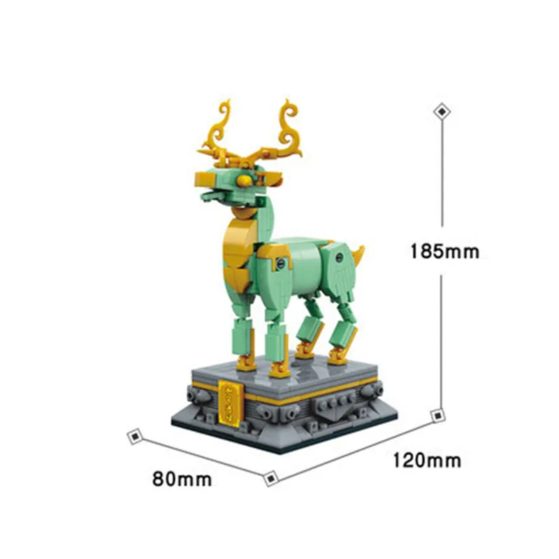 

2020 City Creator Chinese Style Mini Street View Chinese Fairy Tales Animal Dragon Model Building Blocks Bricks Toy Doll
