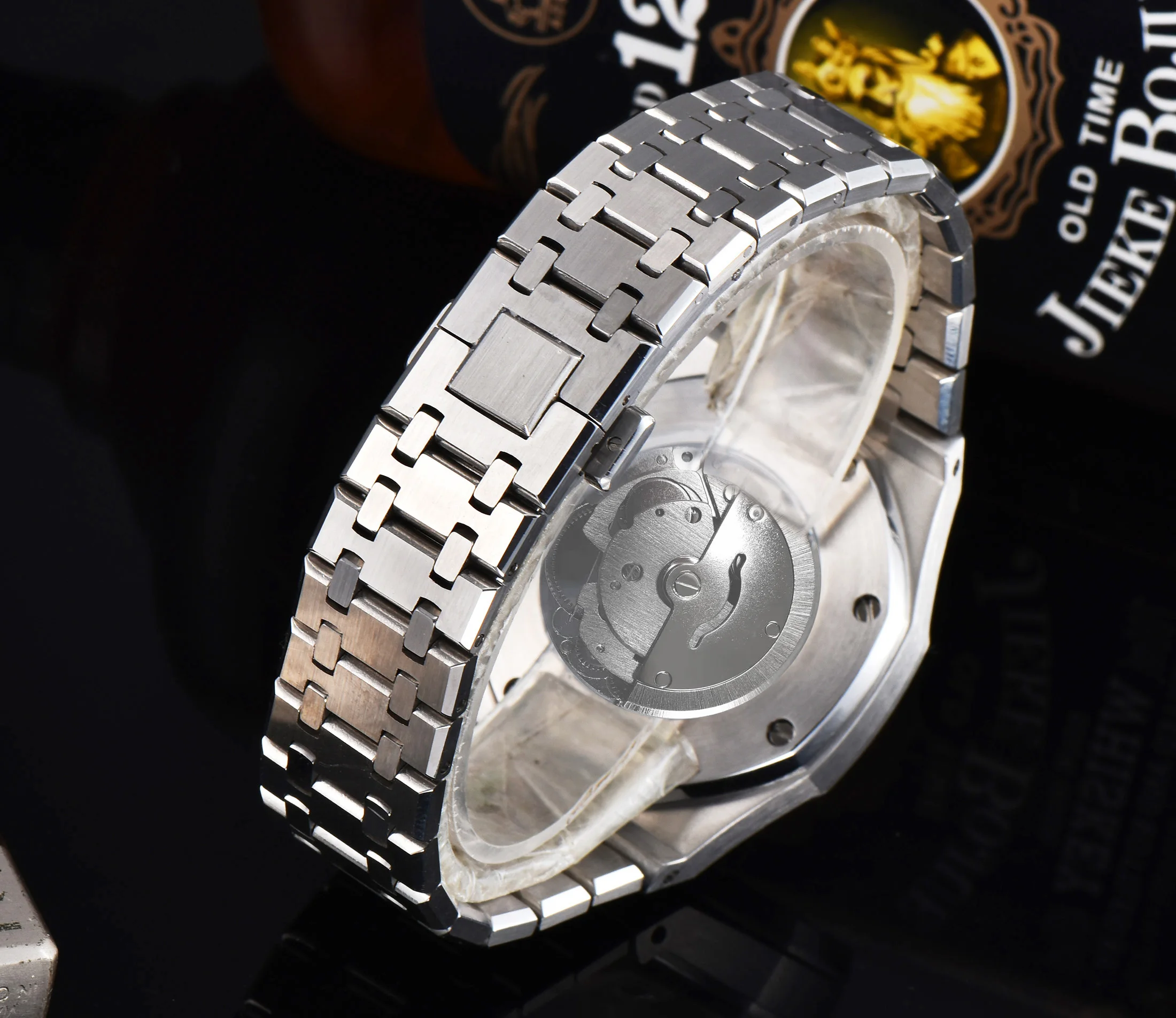 Мужские часы 41 мм автоматический механический механизм матовый браслет из