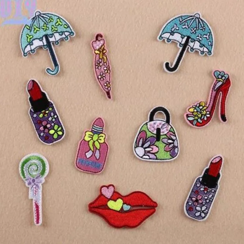 Смешанная Радуга торт пчела патч железо на пластыри мультфильм вышитые наклейки