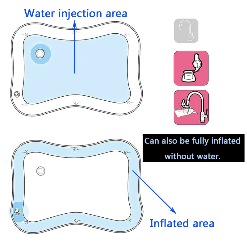

Creative Dual Use Toy Baby Mermaid Inflatable Patted Pad Baby Water Cushion Prostate Water Cushion Pat toy
