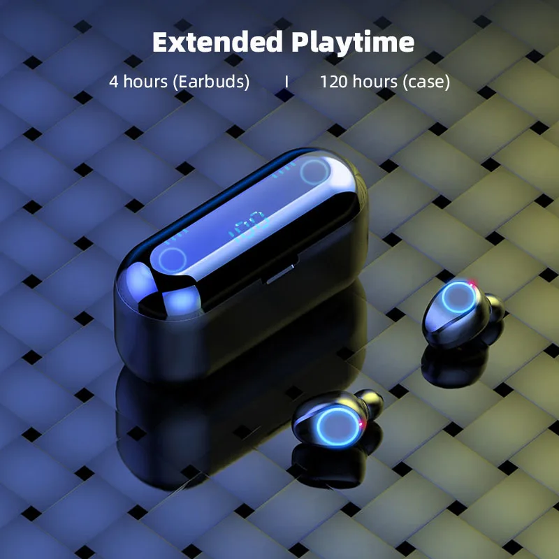 Ralyin наушники-вкладыши TWS с Беспроводной наушники Bluetooth 5 0 гарнитуры рабочее время
