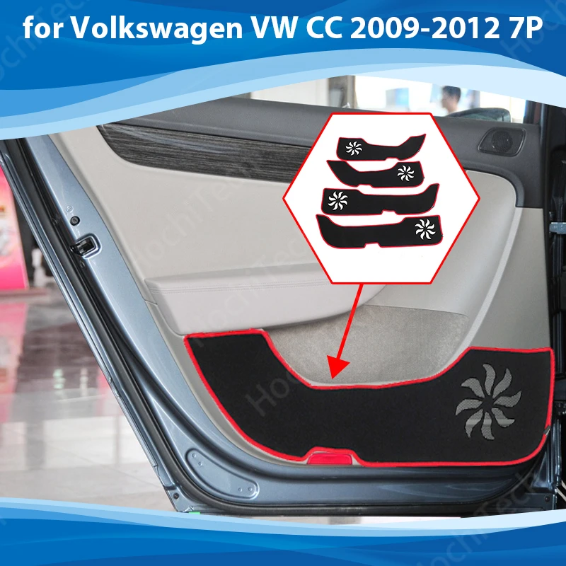 

Protection Carpet Door Inside Guard Side edge cover Car Door Anti Kick Pad Sticker for Volkswagen VW CC 2009-2012 7P Accessories