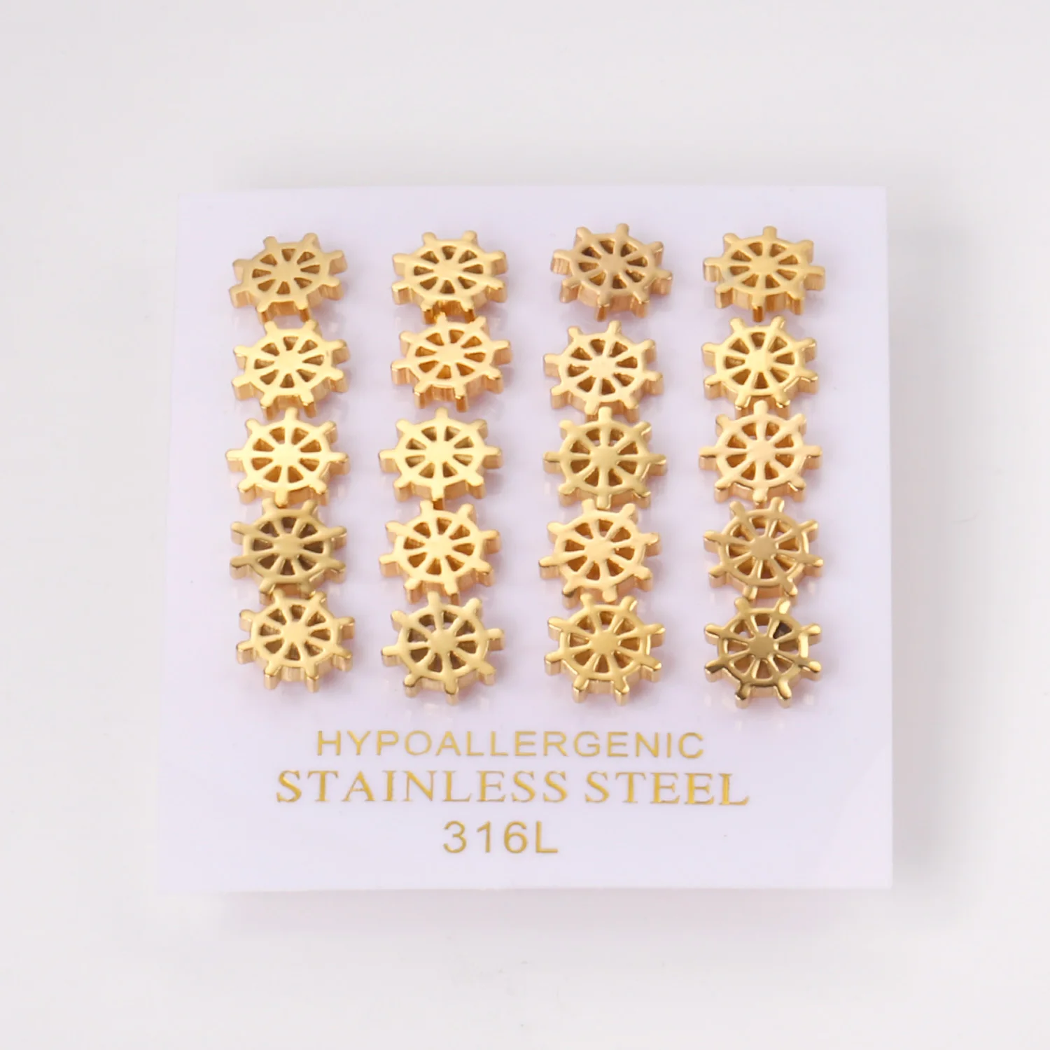 

10 пар в комплекте; С принтом «якорь серьги-гвоздики из нержавеющей стали сережки-гвоздики золотого цвета; Модная популярная обувь ювелирные...