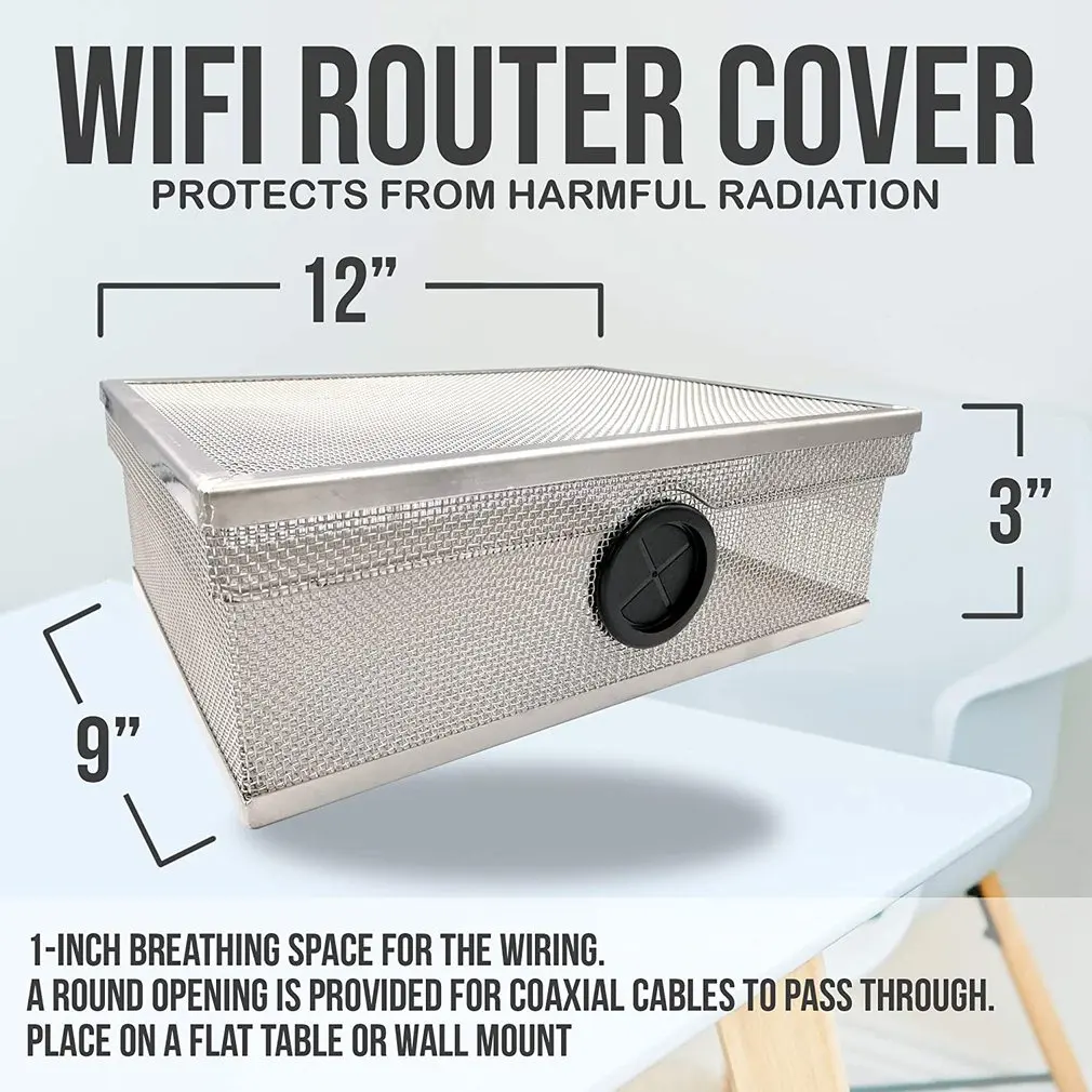 

Stainless Steel 5G Signal Protective Cover Dust-proof Filter Mesh Cover Wireless Local Radiation Cover