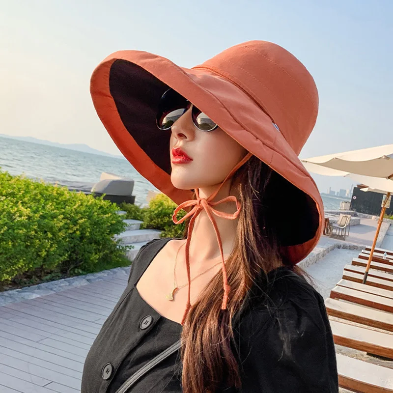 

QJHH Female Xia Dayan Sun Hat Sun Hat Sun Hat Japanese Wild Fisherman Hat Summer Korean Version Of Foldable Cotton Basin Hat