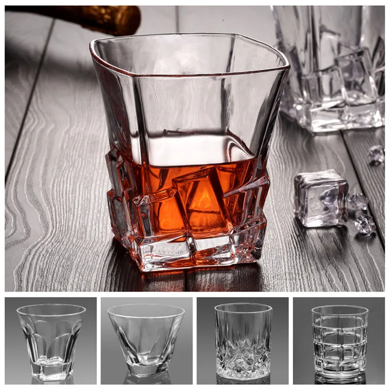

Holiday Party glass cup Whiskey Glass Lead-free Crystal Cups High Capacity Beer Glass Wine Cup Bar Hotel Glassware Brand 7 Types